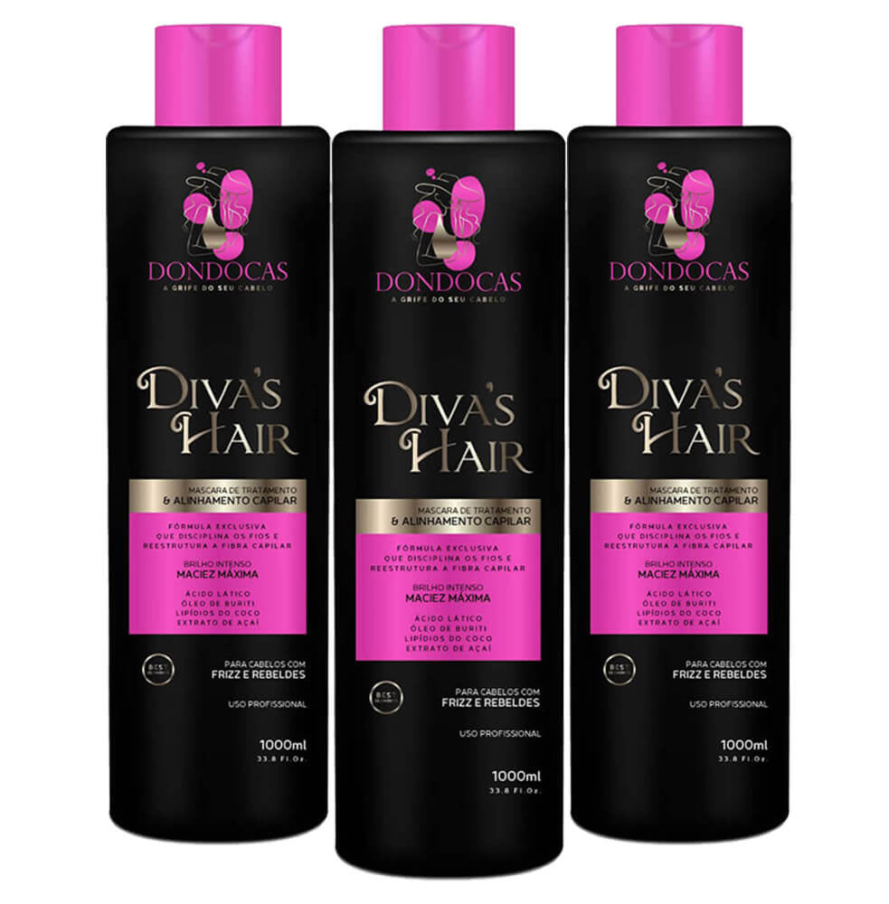 Kit 3 Progressivas Diva’s Hair + Brinde Necessária