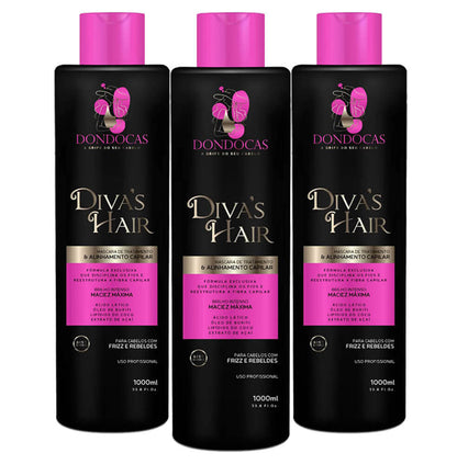 Kit 3 Progressivas Diva’s Hair + Brinde Necessária