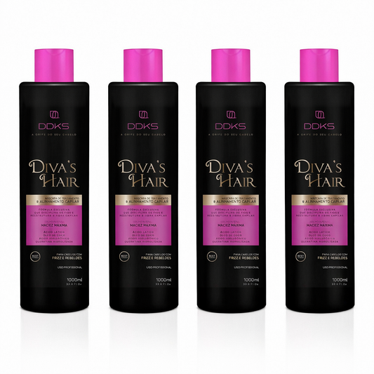 Kit 4 Progressivas Diva's Hair + Brinde Máscara Top